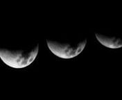 This video reduces a 63 minute portion of the total lunar eclipse shot on 12.10.2011 to under 2 minutes. I rose early (4 a.m.) to meet the moon.I set up a tiny tripod attached to my Sony camcorder so it would jam into my old Honda&#39;s windshield as the entire car would act as a very steady tripod.nnI had enough time to get a hot fresh cup of joe from a nearby McDonalds. I then settled in at a vacant Home Depot parking lot pointing my car toward the northwest. During each shot I was very careful