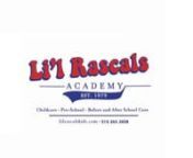 www.LilRascalsKids.comYour Kids Are Worth It!A day at Li&#39;l Rascals Academy, a child care, pre-school, and before and after school center licensed by the state of Indiana.Founded in 1979 in Saint John, Indiana by Georgene Resney; it is now operated by her son and his wife, Geoffages 7 to 2 are 3rd generation Rascals.The loyal staff has been a part of Rascals for many years and make it the place you want your kids to be.These aren&#39;t your 18 year old babysitters, but educated, degreed a