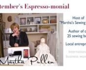 Join us September 25th for this month&#39;s featured Espresso-monial: nnMartha Pullennn- Huntsville&#39;s local international business woman and host of