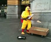 I was in Melbourne for Game Connect Asia Pacific (GCAP) 09, and I found this busker standing outside Flinders Street Station in Melbourne. He was playing the hit 90&#39;s track