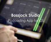 Audio Technica ATR2100 USB microphone into BossJock Studio application for iPad and iPhone. Bossjock is an all in one, high quality, mobile podcasitng solution.nnBossjock studio allows you to record your entire podcast in one application on iOS devices. Plug in a quality microphone and you can record really clean audio while inserting audio intros, sound effects, outros, voice over and any other audio content you want.nnThe app applies realtime compression and limiting to help improve the qualit