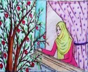a hijab girl taking fruit scenery was draw&#60;br/&#62;#Drawing Art Gallery &#60;br/&#62;#Art Gallery &#60;br/&#62;#Drawing Art&#60;br/&#62;#Drawing tutorial