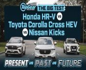 We know you guys are crazy about crossovers these days, so for this Big Test, that’s what we’re serving up—with a twist. The theme of this video? Past versus present versus future.&#60;br/&#62;&#60;br/&#62;Representing good old internal combustion and forced induction is the 2022 Honda HR-V V Turbo, which marries turbo thrills with an extremely sleek exterior and a well-curated selection of features. Waving the banner for tried-and-tested hybrid technology is the 2022 Toyota Corolla Cross GR-S Hybrid, which also comes fully loaded with safety kit and driver aids—but at a premium that would still take a while to offset with fuel savings. And finally, leading the way to the future is the 2022 Nissan Kicks VL, which features a more novel form (at least in our market) of hybrid electrification and easily beats its rivals in terms of pricing.&#60;br/&#62;&#60;br/&#62;Anton, Leandre, and Niky put these three crossovers in a series of eight tests to determine which offers the best package. Click play on the video above to see which one takes the win.&#60;br/&#62;&#60;br/&#62;0:00 Intro&#60;br/&#62;1:20 Test 1 – 0-80kph acceleration test&#60;br/&#62;2:30 Test 2 – 80-0kph braking test&#60;br/&#62;4:00 Test 3 – Interior (backseat) space&#60;br/&#62;9:55 Test 4 – Cargo space&#60;br/&#62;14:50 Test 5 – Fuel economy&#60;br/&#62;17:30 Tests 6 and 7 – Safety and infotainment features&#60;br/&#62;20:37 Test 8 – Prices and value for money&#60;br/&#62;22:55 Final points tally&#60;br/&#62;27:00 Conclusion&#60;br/&#62;&#60;br/&#62;Dig cars?&#60;br/&#62;Read more about cars and motoring here: http://www.topgear.com.ph&#60;br/&#62;Like us on Facebook: http://www.facebook.com/TopGearPH&#60;br/&#62;Tweet us: http://www.twitter.com/TopGearPH&#60;br/&#62;Follow us on Instagram: http://www.instagram.com/TopGearPH&#60;br/&#62;Join us on Tiktok: https://www.tiktok.com/@topgearph&#60;br/&#62;&#60;br/&#62;#topgearph #nissankicks #hondahrv #toyotacorollacross #carreviewsphilippines