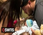 A mum whose baby died just 18 hours after being born welcomed her &#39;rainbow baby&#39; in the same hospital on the same date - exactly one year later.&#60;br/&#62;&#60;br/&#62;After falling pregnant with her first child, Rachael Woolsey, 31, was told his brain was growing outside of his skull and medics recommended she terminate the pregnancy.&#60;br/&#62;&#60;br/&#62;But Rachael and her husband, Weston, 30, a service advisor, ignored doctors&#39; advice and continued with the pregnancy. &#60;br/&#62;&#60;br/&#62;She gave birth to little Zachery, weighing 3lbs 13oz, at St Joseph&#39;s Hospital, Phoenix, Arizona, US. &#60;br/&#62;&#60;br/&#62;The couple spent 18 hours cuddling and spending time with Zachery before he died in their arms the following day.&#60;br/&#62;&#60;br/&#62;Four months later, Rachael fell pregnant again, but she says she was left &#92;