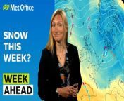 It will be a cold week across the UK with frosts for many. Rain will clear Monday evening to leave a settled few days across the UK with some snow showers in the northeast. Later in the week there is significant uncertainty in the forecast but there is the potential for some snow across southern hills for a time whilst sleet and snow showers continue across northern areas.