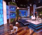 Jessica Biel channels her inner Baby as tWitch takes her to new heights... and makes the best Ellen Show entrance ever.