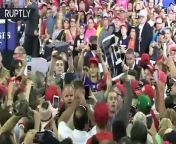 US President Donald Trump spoke at a ‘Make America Great Again’ rally in Duluth, Minnesota, where he slammed a protester who interrupted his speech.
