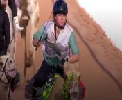 French rider Coralie Viroulaud competed fiercely against local favorite Reem Salem In Riyadh&#39;s inaugural &#39;Custodian of Two Holy Mosques Camel Festival&#39;.