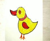 How to draw Cartoon duck from belle drawing