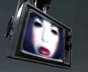 A machine with a doll face mimics images on television screen in search of a satisfactory visage.