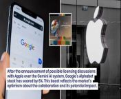 Google&#39;s stock increased by 6% following the announcement of potential licensing discussions with Apple.&#60;br/&#62;&#60;br/&#62;Google&#39;s potential Apple deal has propelled the stock near its all-time high, facing resistance around the &#36;150 mark.