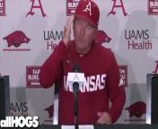 Arkansas Razorbacks&#39; coach Dave Van Horn after a 6-0 win over Missouri in second straight shutout win on Saturday afternoon at Baum-Walker Stadium in Fayetteville, Ark.