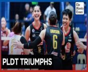 Highspeed Hitters down Flying Titans&#60;br/&#62;&#60;br/&#62;PLDT survives Choco Mucho after five sets, 25-20, 25-12, 23-25, 11-25, 15-13, in the Premier Volleyball League (PVL) 2024 All-Filipino Conference at the FilOil EcoOil Centre in San Juan.&#60;br/&#62;&#60;br/&#62;Coach Rald Ricafort said that one step of making it to the top 4 of the league is to beat tough opponents.&#60;br/&#62;&#60;br/&#62;Savannah Davison led the squad with 21 points. &#60;br/&#62;&#60;br/&#62;Video by Nicole Anne D.G. Bugauisan &#60;br/&#62;&#60;br/&#62;Subscribe to The Manila Times Channel - https://tmt.ph/YTSubscribe &#60;br/&#62;&#60;br/&#62;Visit our website at https://www.manilatimes.net &#60;br/&#62;&#60;br/&#62;Follow us: &#60;br/&#62;Facebook - https://tmt.ph/facebook &#60;br/&#62;Instagram - https://tmt.ph/instagram &#60;br/&#62;Twitter - https://tmt.ph/twitter &#60;br/&#62;DailyMotion - https://tmt.ph/dailymotion &#60;br/&#62;&#60;br/&#62;Subscribe to our Digital Edition - https://tmt.ph/digital &#60;br/&#62;&#60;br/&#62;Check out our Podcasts: &#60;br/&#62;Spotify - https://tmt.ph/spotify &#60;br/&#62;Apple Podcasts - https://tmt.ph/applepodcasts &#60;br/&#62;Amazon Music - https://tmt.ph/amazonmusic &#60;br/&#62;Deezer: https://tmt.ph/deezer &#60;br/&#62;Stitcher: https://tmt.ph/stitcher&#60;br/&#62;Tune In: https://tmt.ph/tunein&#60;br/&#62;&#60;br/&#62;#TheManilaTimes&#60;br/&#62;#tmtnews &#60;br/&#62;#pldthighspeedhitters&#60;br/&#62;#PVL2024