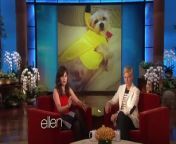 She brought some cute photos and stories of her dogs to share with Ellen.