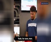 Watch: Patrick Mahomes’ gift to Luka Doncic from shop i care gift com