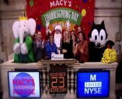 Macy&#39;s celebrates 85th Anniversary Macy&#39;s Thanksgiving Day Parade®. In honor of the occasion, Amy Kule, executive producer of Macy&#39;s Thanksgiving Day Parade, rang The Opening Bell. Ms. Kule will be joined on the bell podium by Santa Claus, as well as costumed characters Felix the Cat, representing the parade&#39;s first-ever character balloon and Babar, a long-time parade favorite.