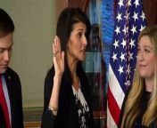 Former South Carolina Gov. Nikki Haley sworn in as U.S. ambassador to the United Nations.