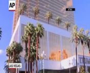Officials say a security guard is hurt and a suspect is in custody after two fires at the Trump International Hotel in Las Vegas on Wednesday. The Clark County Fire Department says the fires were set in a women&#39;s restroom and a hallway.