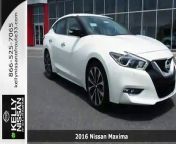 http://kellynissanofroute33.com/ Call or visit for a test drive of this vehicle today! Phone: 866-525-7065 Year: 2016 Make: Nissan Model: Maxima Trim: SR Engine: 3.5L V6 DOHC 24V Transmission: CVT Color: White Interior: Charcoal Stock #: N64004 VIN: 1N4AA6APXGC380012