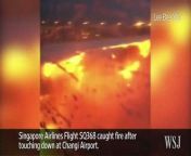 Singapore Airlines Flight SQ368 caught fire after touching down at Changi Airport.