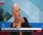Boris Johnson removed as prime minister because he didn’t eat a piece of cake, says Nadine Dorries from hum – because of us