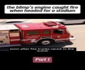 [Part 1] The blimp's engine caught fire from a flying jatt trailer