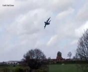 Low-flying military aircraft spotted over Kent village from village video vai no