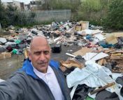 A video by Councillor Shaukat Ali shows the extent to which waste has been fly-tipped on Porter Street, Dudley.