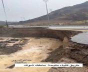 Road closure due to landslide in RAK from road ass