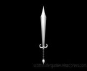 A video, of Gregory&#39;s sword 3D model. Created by Scott Snider using 3DS MAX. Uploaded 04-16-2024.