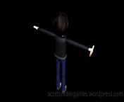 A video, of the Scott character 3D model. Scott has a pencil in his hand. It&#39;s based on a character made by friend, dogmenpower on DeviantArt. Created by Scott Snider using 3DS MAX. Uploaded 04-27-2024.