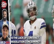 We&#39;re sitting two days away from the NFL Draft, and Dak Prescott and the Cowboys have had no movement on extending his contract past the final year of his current deal. Is this of any concern to you as a Cowboys fan? The Get Right discusses this based on Dak&#39;s comments this past weekend at a charity event.
