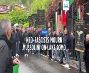 Around two hundred people flocked to Mezzegra-Giulino, on Lake Como on Sunday morning to celebrate the 79th anniversary of the death of the Italian dictator Benito Mussolini.