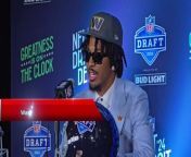 Jayden Daniels reaction to being drafted from being movies