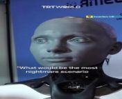 Humanoid robot warns of AI dangers (1) from school video danger