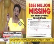 While the focus on the Auditor General&#39;s Report for fiscal 2023 has been on the revenue controversy, Opposition Leader Kamla Persad-Bissessar claims that there are also questions to answer pertaining to expenditure for that period.&#60;br/&#62;&#60;br/&#62;&#60;br/&#62;Persad-Bissessar referenced what she presented as excerpts from the report, which has not been made public.&#60;br/&#62;&#60;br/&#62;&#60;br/&#62;Alicia Boucher tells us more.