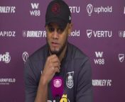 Burnley manager Vincent Kompany on their slim hopes of avoiding relegation from the Premier League and the challenge of Tottenham&#60;br/&#62;Burnley, Lancashire, UK