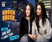 Join ARY Digital on Whatsapphttps://bit.ly/3LnAbHU&#60;br/&#62;&#60;br/&#62;The Knock Knock Show Episode 31 &#124; Aina Asif &#124; Janice Tessa &#124; 5 May 2024 &#124; ARY Digital&#60;br/&#62;&#60;br/&#62;Subscribe NOW: https://www.youtube.com/arydigitalasia &#60;br/&#62;&#60;br/&#62;Download ARY ZAP: https://l.ead.me/bb9zI1 &#60;br/&#62;&#60;br/&#62;Watch all episodes of The Knock Knock Show herehttps://tinyurl.com/2c8rdmkr&#60;br/&#62;&#60;br/&#62;Host: Mohib Mirza (Along with Stock Characters)&#60;br/&#62;&#60;br/&#62;Guest:Aina Asif , Janice Tessa&#60;br/&#62;&#60;br/&#62;The Knock Knock show will be a fun-filled talkshow, that will give you chance to sneak peak in the lives of your favorite celebrities, cricketers, politicians, social media stars and other famous personalities of Pakistan.&#60;br/&#62;&#60;br/&#62;Watch &#92;