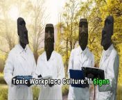 Toxic Workplace Culture: 11 Signs and Solutions. &#60;br/&#62;Working in a toxic environment can really weigh you down, leading to feelings of anxiety, depression, and stress. It’s tough, but toxic workplaces often see more folks taking time off or even leaving altogether. And let’s face it, productivity takes a nosedive when things get toxic.&#60;br/&#62;Ever wondered if your workplace might be a bit off? Let’s explore 11 signs that could indicate a toxic workplace culture.&#60;br/&#62;&#60;br/&#62;References:&#60;br/&#62;https://www.techtarget.com/whatis/feature/Signs-of-toxic-workplace-culture&#60;br/&#62;