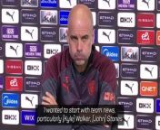 Manchester City&#39;s Pep Guardiola says John Stones could be fit for the Villa clash, but rules out three others