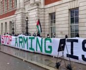 Pro-Palestine protesters occupied a government department over the ‘arming of Israel’.Source: PA / London for a Free Palestine