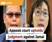 Court of Appeal rules that the High Court judge had not erred in allowing the defamation case brought against Jamal by Seputeh MP Teresa Kok to proceed after he fired his lawyer.&#60;br/&#62;&#60;br/&#62;Read More: https://freemalaysiatoday.com/category/nation/2024/03/27/court-of-appeal-upholds-defamation-judgment-against-jamal-yunos/&#60;br/&#62;&#60;br/&#62;Laporan Lanjut: https://www.freemalaysiatoday.com/category/bahasa/tempatan/2024/03/27/mahkamah-rayuan-kekal-keputusan-jamal-yunos-fitnah-kok/&#60;br/&#62;&#60;br/&#62;Free Malaysia Today is an independent, bi-lingual news portal with a focus on Malaysian current affairs.&#60;br/&#62;&#60;br/&#62;Subscribe to our channel - http://bit.ly/2Qo08ry&#60;br/&#62;------------------------------------------------------------------------------------------------------------------------------------------------------&#60;br/&#62;Check us out at https://www.freemalaysiatoday.com&#60;br/&#62;Follow FMT on Facebook: https://bit.ly/49JJoo5&#60;br/&#62;Follow FMT on Dailymotion: https://bit.ly/2WGITHM&#60;br/&#62;Follow FMT on X: https://bit.ly/48zARSW &#60;br/&#62;Follow FMT on Instagram: https://bit.ly/48Cq76h&#60;br/&#62;Follow FMT on TikTok : https://bit.ly/3uKuQFp&#60;br/&#62;Follow FMT Berita on TikTok: https://bit.ly/48vpnQG &#60;br/&#62;Follow FMT Telegram - https://bit.ly/42VyzMX&#60;br/&#62;Follow FMT LinkedIn - https://bit.ly/42YytEb&#60;br/&#62;Follow FMT Lifestyle on Instagram: https://bit.ly/42WrsUj&#60;br/&#62;Follow FMT on WhatsApp: https://bit.ly/49GMbxW &#60;br/&#62;------------------------------------------------------------------------------------------------------------------------------------------------------&#60;br/&#62;Download FMT News App:&#60;br/&#62;Google Play – http://bit.ly/2YSuV46&#60;br/&#62;App Store – https://apple.co/2HNH7gZ&#60;br/&#62;Huawei AppGallery - https://bit.ly/2D2OpNP&#60;br/&#62;&#60;br/&#62;#FMTNews #JamalYunos #TeresaKok