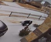 A man comically slipped through his front porch when he stepped outside to get his son&#39;s jacket from the car. He attempted to stand up but was unsuccessful, so he chose to crawl back. But each time he made an effort to move ahead, he backed up even more. Even when his wife attempted to get him dragged by their dogs, he continued to slide further back. They ultimately utilized their house&#39;s welcome sign to assist him as they both laughed uncontrollably at his desperate attempts to get back inside. He held onto one side and his wife supported the other end while standing on their deck. Then she continued to walk backwards to pull him as he subsequently took small, gradual steps while using the signboard as assistance, making it one humorous adventure for this family without a doubt.