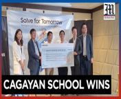 Cagayan Valley school bags top prize in Samsung Solve for Tomorrow competition&#60;br/&#62;&#60;br/&#62;A team from the Philippine Science High School- Cagayan Valley campus led by Ethan Bautista received one P1 million worth of cash and prizes after claiming the top spot in the first Samsung Solve for Tomorrow competition in the country. The team’s project Intellimeter edged out other entries.&#60;br/&#62;&#60;br/&#62;The second prize went to Bansud National High School-Regional Science HS in Mimaropa for their Project OASIS or Oil and Solid Waste Agricultural absorption System and Integrated Solar Power via Filtration Bin technology.&#60;br/&#62;&#60;br/&#62;Solve for Tomorrow aims to empower STEM students to share and realize their ideas, turning them into practical solutions that can create an impact on the local community. The competition is part of the electronic giant’s celebration of its 25th anniversary in the Philippines. &#60;br/&#62;&#60;br/&#62;Video by Red Mendoza &#60;br/&#62;&#60;br/&#62;Subscribe to The Manila Times Channel - https://tmt.ph/YTSubscribe &#60;br/&#62; &#60;br/&#62;Visit our website at https://www.manilatimes.net &#60;br/&#62; &#60;br/&#62;Follow us: &#60;br/&#62;Facebook - https://tmt.ph/facebook &#60;br/&#62;Instagram - https://tmt.ph/instagram &#60;br/&#62;Twitter - https://tmt.ph/twitter &#60;br/&#62;DailyMotion - https://tmt.ph/dailymotion &#60;br/&#62; &#60;br/&#62;Subscribe to our Digital Edition - https://tmt.ph/digital &#60;br/&#62; &#60;br/&#62;Check out our Podcasts: &#60;br/&#62;Spotify - https://tmt.ph/spotify &#60;br/&#62;Apple Podcasts - https://tmt.ph/applepodcasts &#60;br/&#62;Amazon Music - https://tmt.ph/amazonmusic &#60;br/&#62;Deezer: https://tmt.ph/deezer &#60;br/&#62;Stitcher: https://tmt.ph/stitcher&#60;br/&#62;Tune In: https://tmt.ph/tunein&#60;br/&#62; &#60;br/&#62;#TheManilaTimes &#60;br/&#62;#tmtnews &#60;br/&#62;#science &#60;br/&#62;#students
