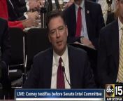 Former FBI Director James Comey testifies at Thursday&#39;s congressional hearing on whether he was influenced by President Trump on Russia probe.