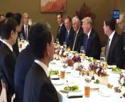 President Trump Participates in a Working Lunch with Prime Minister Shinzo Abe of Japan