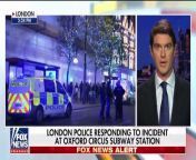 Police respond to an incident at Oxford Circus tube station.