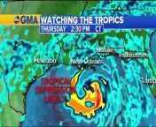 Meteorologist Ginger Zee tracks the latest forecast and conditions as a tropical storm threatens the Gulf Coast.