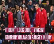 Vincent Kompany is hoping that the injury that Aaron Ramsey suffered in the defeat to Arsenal isn&#39;t as bad as it looked.
