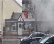 In North Finchley, London, six fire engines and around 40 firefighters tackled a fire at the Tally Ho pub on High Road on Thursday, 8 February.London Fire Brigade (LFB) said the first and second floors of the building were alight.